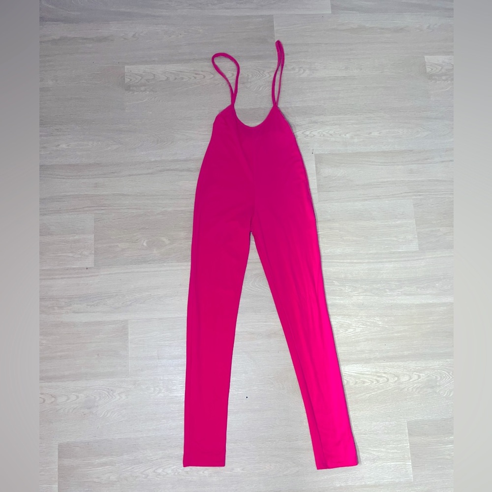 Pink overalls